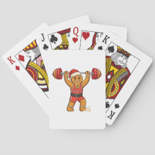 Kerstman Gewichtsheffer Kerstmis 2026 Vakantie F Pokerkaarten