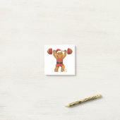 Kerstman Gewichtsheffer Kerstmis 2026 Vakantie F Post-it® Notes (Op bureau)