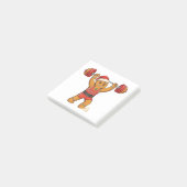 Kerstman Gewichtsheffer Kerstmis 2026 Vakantie F Post-it® Notes (Schuin)