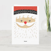 Kerstman gezicht feestdagen kaart (Achterkant)