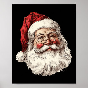  Kerstman Gezicht Kerst Xmas Familie Matching Poster