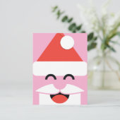 Kerstman Gezicht Kerstmis Briefkaart (Staand voorkant)