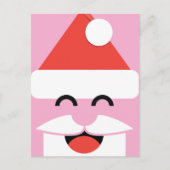 Kerstman Gezicht Kerstmis Briefkaart (Voorkant)