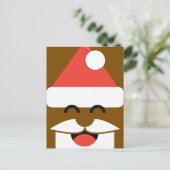 Kerstman Gezicht Kerstmis Briefkaart (Staand voorkant)
