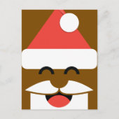 Kerstman Gezicht Kerstmis Briefkaart (Voorkant)