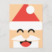 Kerstman Gezicht Kerstmis Briefkaart (Voorkant)