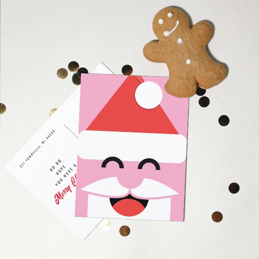 Kerstman Gezicht Kerstmis Briefkaart