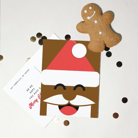Kerstman Gezicht Kerstmis Briefkaart