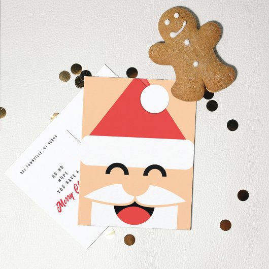 Kerstman Gezicht Kerstmis Briefkaart