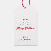 Kerstman Gezicht Kerstmis Cadeaulabel (Achterkant)