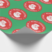 Kerstman Gezicht Kerstmis Cadeaupapier (Hoek)