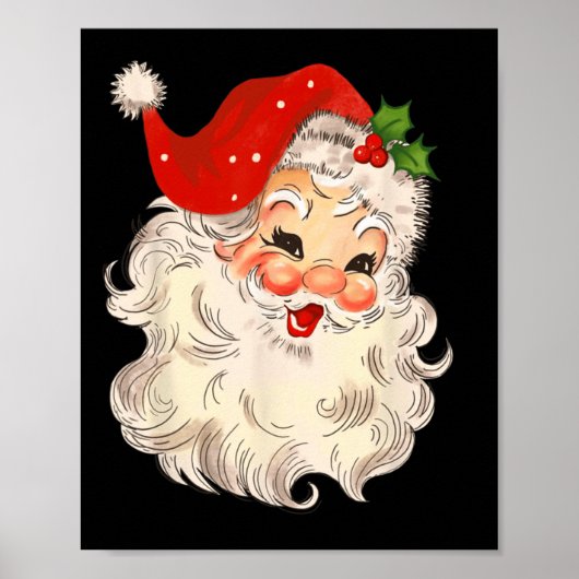  Kerstman Gezicht Kerstmis Kerstmis Santa Cla Poster (Voorkant)