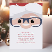 Kerstman Gezicht Modern Kerstfeest Kaart