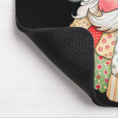 Kerstman gezicht patchwork folk art Kerstmis Muismat (Hoek)