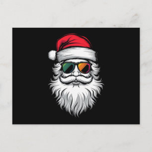 Kerstman Gezicht Retro Zonnebril Kerstmis Xmas Vak Feestdagenkaart