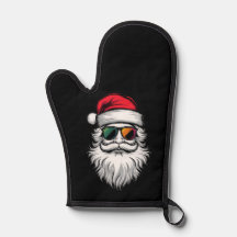 Kerstman Gezicht Retro Zonnebril Kerstmis Xmas Vak