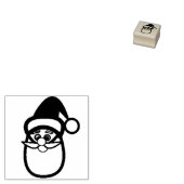 Kerstman gezicht  rubberstempel (Gestempeld)