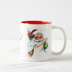 Kerstman Gezicht Waterverf Mok