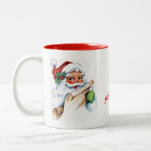 Kerstman Gezicht Waterverf Mok (Links)