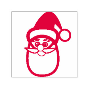 Kerstman gezicht zelfinktende stempel