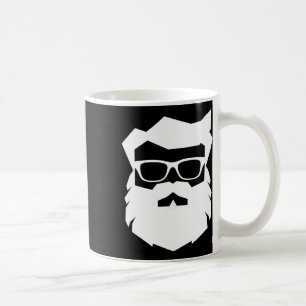 Kerstman Gezicht Zonnebril Met Baard Kerstmis Fun Koffiemok