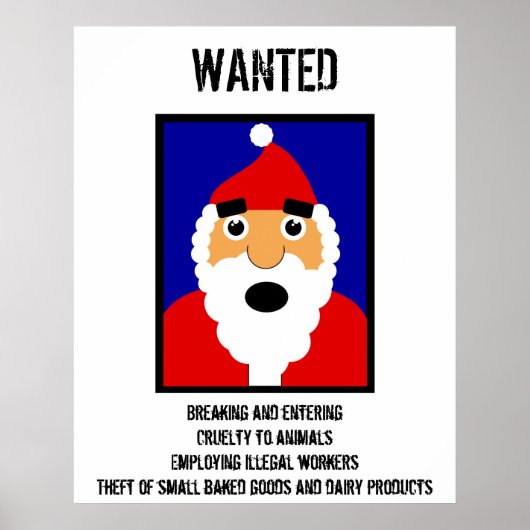 Kerstman Gezocht Poster (Voorkant)