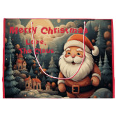 Kerstman Gift Bag – "Vrolijk kerstliefde, de Claus Groot Cadeauzakje (Achterkant)