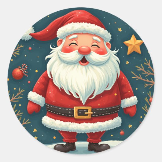 Kerstman Gift Wrapping Stickers (Voorkant)