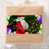 Kerstman Gifts Under Christmas Tree Label (Insitu)