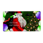 Kerstman Gifts Under Christmas Tree Label<br><div class="desc">kerstlabels</div>