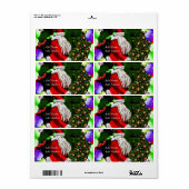 Kerstman Gifts Under Christmas Tree Label (Full Sheet)