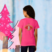 Kerstman Gingerbread Alphabet H Pink Girl T-shirt