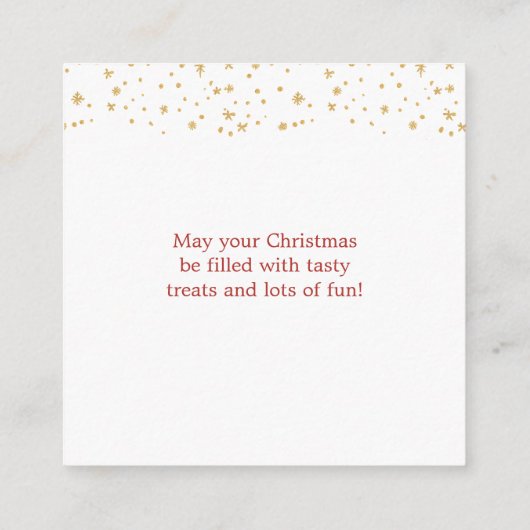 Kerstman Gingerbread Man Enclosure Kaart (Achterkant)