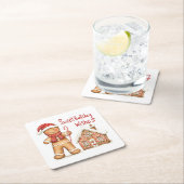 Kerstman Gingerbread Man Kartonnen Onderzetters (Insitu)