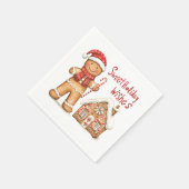 Kerstman Gingerbread Man Servet (Hoek)