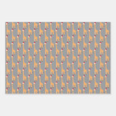Kerstman Giraffe Inpakpapier Vel (Voorkant 3)