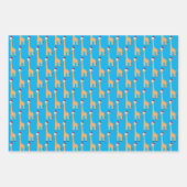 Kerstman Giraffe Inpakpapier Vel (Voorkant 2)