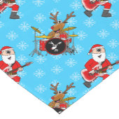 Kerstman Gitaar Rudolf Drums Patroon Korte Tafelloper (Hoek)