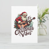 Kerstman Gitaar Speler - Rocken rond de wereld Kaart (Staand voorkant)