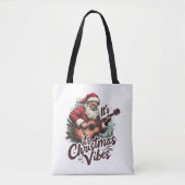 Kerstman Gitaar Speler - Rocken rond de wereld Tote Bag (Voorkant)