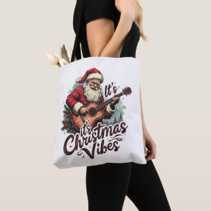 Kerstman Gitaar Speler - Rocken rond de wereld Tote Bag