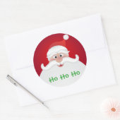 Kerstman Glanzend, Groot, 7,62 cm (vel van 6) Ronde Sticker (Envelop)