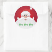 Kerstman Glanzend, Groot, 7,62 cm (vel van 6) Ronde Sticker (Tas)