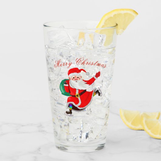 kerstman glas (Achterkant ijs)
