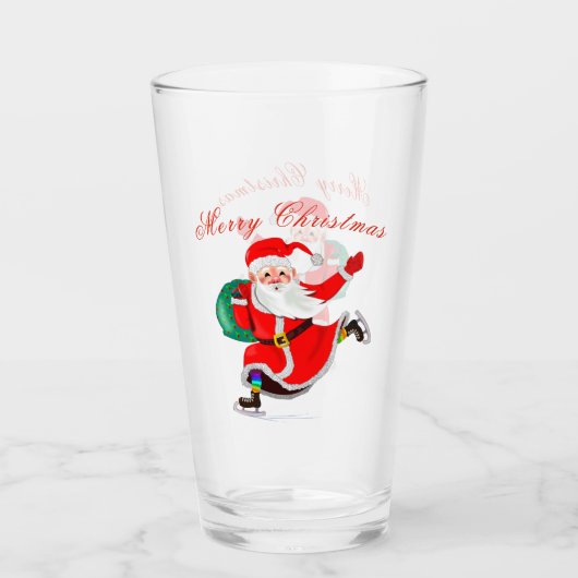 kerstman glas (Voorkant)