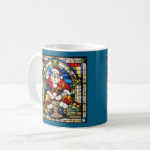 Kerstman Glas-in-Lood Koffiemok (Voorkant links)