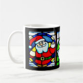 Kerstman Glas-in-Lood Mok (Links)
