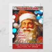 Kerstman glimlachend gelukkig feestelijk kerstfees kaart (Voorkant)