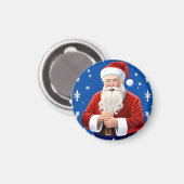 Kerstman glimlachend magneet (Voorkant / Achterkant)