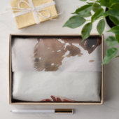  kerstman glimlacht in het bos tissuepapier (Geschenk)